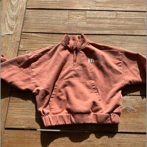 Rylee + Cru Half Zip Sweatshirt || Poppy - 18-24M